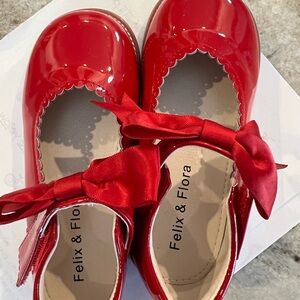Felix & Flora Red Kids Dress Shoes